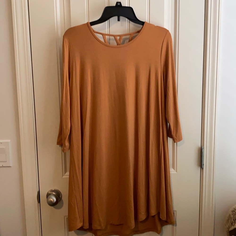 Orange Quarter Sleeve Dress